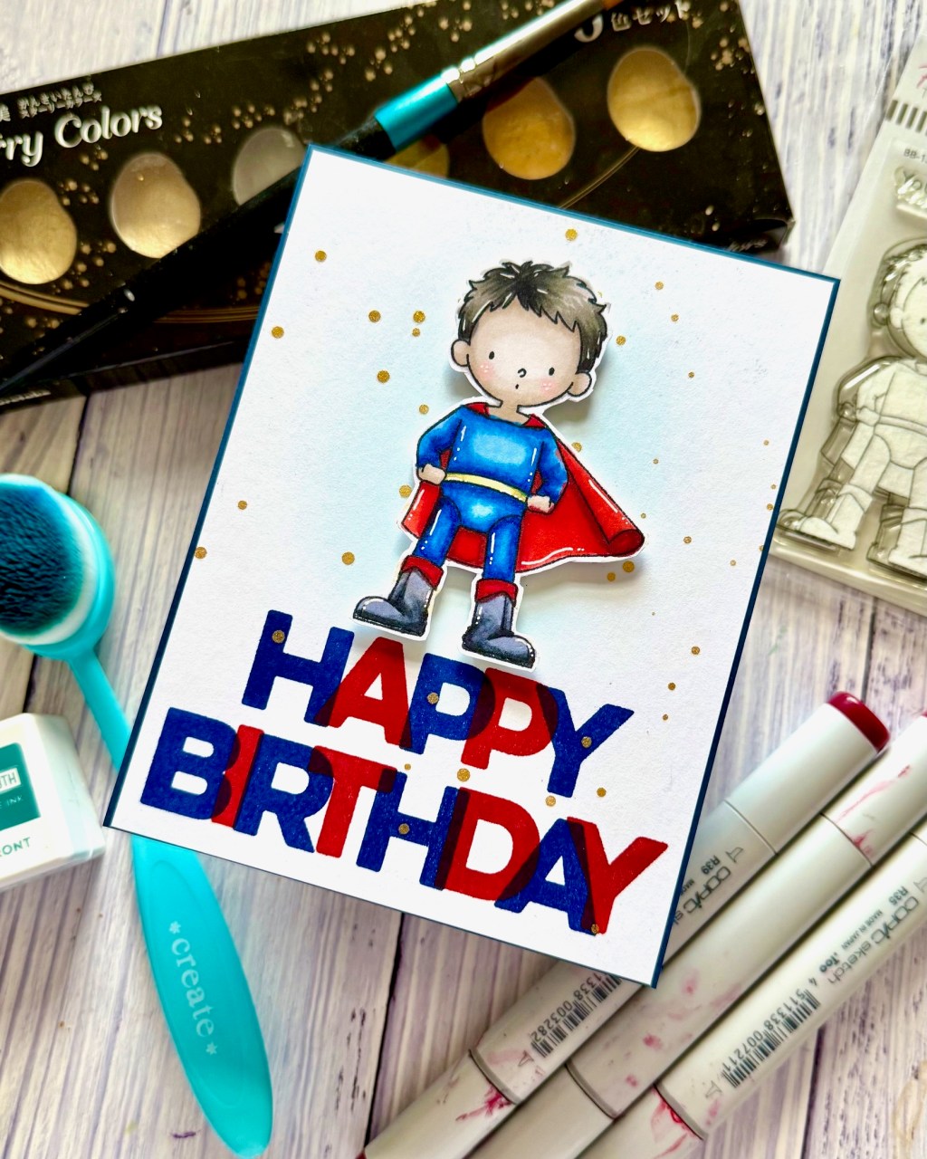 Happy Birthday Superhero – MFT Stamps masculine birthday&nbsp;card